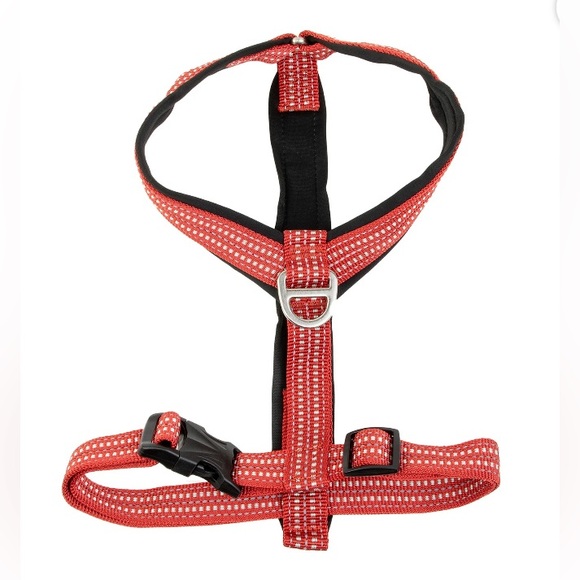Vibrant Life-red weave neoprene padded step unharness; size: medium - Picture 1 of 2